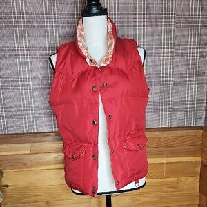 Red Women's Puffer Vest
